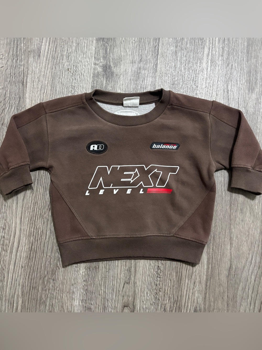 Cotton On Kids Toddler Boys Brown Oversized Graphic Crewneck Sweatshirt